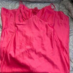 Dynamite Hot Pink Satin Dress